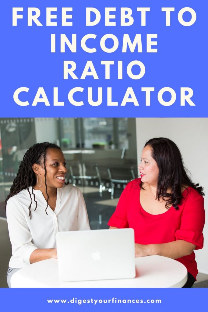 debt to income ratio calculator pin