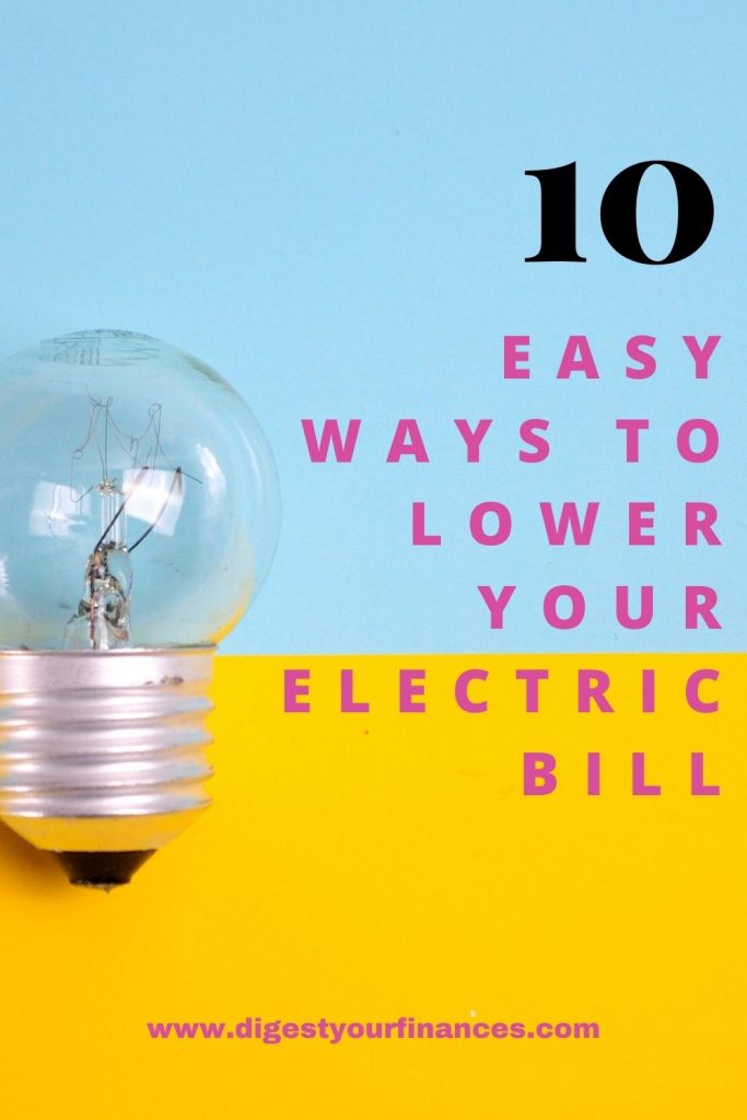 how to lower electric bill
