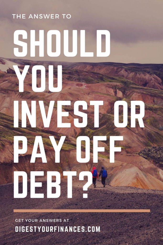 invest or pay off debt pin