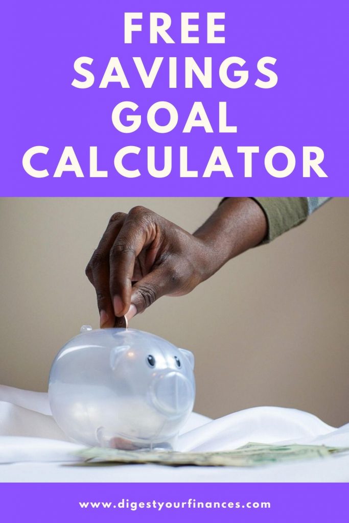 savings goal calculator pin