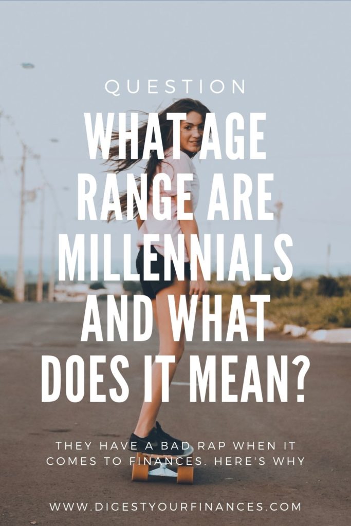 age range of millennials