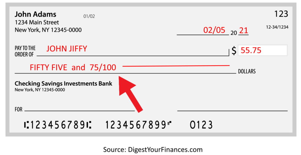 How To Write Dollars and Cents on a Check